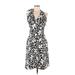 Kay Unger Casual Dress - Sheath Halter Sleeveless: Black Print Dresses - Women's Size 8