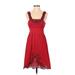 Free People Casual Dress - Party: Red Solid Dresses - Women's Size 2