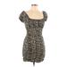 Forever 21 Casual Dress - Mini: Brown Tweed Dresses - Women's Size Large