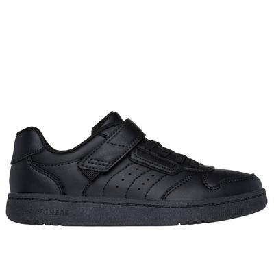Skechers Boy's Quick Street Sneaker | Size 13.5 | Black | Synthetic/Textile | Machine Washable
