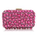 Milisente Clutch Purses For Women, Crystal Clutches Evening Bags Gemstone Clutch Purse For Wedding Party, Hot Pink