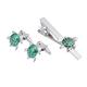 Cufflinks Fun Green and Black Cufflinks tie Clip Set (Color : D, Size : D)