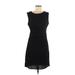 Aryn K. Casual Dress - Sheath Crew Neck Sleeveless: Black Print Dresses - Women's Size Medium