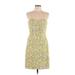 BB Dakota Casual Dress - Sheath Sweetheart Sleeveless: Yellow Floral Dresses - New - Women's Size 10