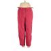 Eileen Fisher Khaki Pant: Red Print Bottoms - Women's Size Large Petite