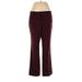 7th Avenue Design Studio New York & Company Dress Pants - Super Low Rise: Burgundy Bottoms - Women's Size 12 Petite