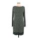 MICHAEL Michael Kors Casual Dress - Sheath: Green Color Block Dresses - Women's Size Medium