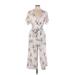 Crystal Sky Jumpsuit: Ivory Floral Jumpsuits - Women's Size 3