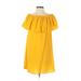 Old Navy Casual Dress - Shift Boatneck Short sleeves: Yellow Print Dresses - Women's Size Small