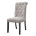 Andrew Home Studio Tufted Linen Side Chair in Beige Upholstered/Fabric in Brown/Gray | 40 H x 20 W x 25 D in | Wayfair GFA732BGO67-YSWX