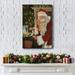 The Holiday Aisle® Saint Nick & The Nativity Premium Gallery Wrapped Canvas - Ready To Hang Canvas in Black/Blue/Green | Wayfair