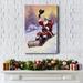 The Holiday Aisle® Here Comes Santa Premium Gallery Wrapped Canvas - Ready To Hang Metal in Black/Blue/Green | 60" H x 40" W x 1.5" D | Wayfair