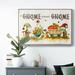 August Grove® Gnome Sweet Gnome Framed On Canvas Print Canvas, Solid Wood in Green/Red/White | 17 H x 25 W x 1.5 D in | Wayfair