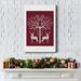 The Holiday Aisle® Christmas Des - Deer & Heart Tree, Grey On Red Metal in Gray/Red/White | 48 H x 32 W x 1.5 D in | Wayfair