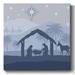 The Holiday Aisle® Blue Nativity II - Wrapped Canvas Print Canvas, Solid Wood in Black/White | 8 H x 8 W x 1.5 D in | Wayfair