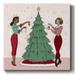 The Holiday Aisle® Holly Jolly Holiday I On Canvas Print Canvas, Solid Wood in Brown/Green/Red | 24 H x 24 W x 1.5 D in | Wayfair