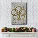 The Holiday Aisle® Five Golden Rings - Gold Leaf Holiday Canvas, Solid Wood in Gray | 12 H x 18 W x 1.5 D in | Wayfair