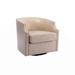 Barrel Chair - Red Barrel Studio® Sheba 30.12" Wide Swivel Barrel Chair in Brown | 28.35 H x 30.12 W x 28.35 D in | Wayfair