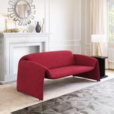 Zuo Modern Horten 69.7" Round Arm CAL117 Compliant Sofa Polyester in Red | 25.6 H x 69.7 W x 31.9 D in | Wayfair 110028