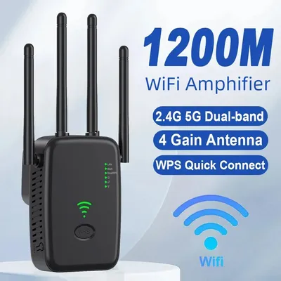 Répéteur WiFi sans fil 1200Mbps 5 mesurz 2.4G 5G Amplificateur de signal WiFi Routeur