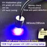 10W High-Power UV 395nm 365nm Aushärtung Lampe Schatten Kleber Glas Acryl Grün Öl Aushärtung Handy