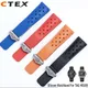 22mm Waterproof Rubber Silicone watchband Black blue red For TAG HEUER MONACO Strap CARRERA FORMULA