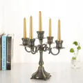 IMUWEN Bronze Candelabra Metal Candle Holders Wedding Candlesticks Event Candle Stand Table