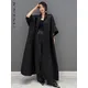SHENGPALAE V-neck Cardigan Trench Coat Loose Mid-length Solid Color Temperament Trench Jacket