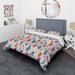 Designart "Colorful Watercolor Ikat Feathered Dreams" Modern Bedding Set With Shams
