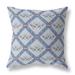 16"x16" Gray Sea Blue Pink Zippered Suede Geometric Throw Pillow