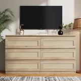 JASIWAY Buffet Table Kitchen Sideboard with Rattan Drawers