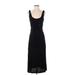 H&M Casual Dress - Midi Scoop Neck Sleeveless: Black Print Dresses - Women's Size 4