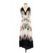 Twelfth Street by Cynthia Vincent Casual Dress - Maxi: Ivory Print Dresses - Women's Size 2