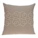 20" x 7" x 20" Stunning Transitional Tan Cotton Pillow Cover With Poly Insert