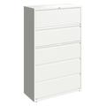 HIRSH 23707 5 Drawer Lateral File Cabinet, White, Legal/Letter