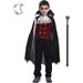 AMILIEe Halloween Vampire Costume Deluxe Set for Boys Girls Long Sleeve Top Pants Cape Collar Vampire Role Play Costume