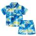 Summer Toddler Boys Short Sleeve Coconut Tree Prints Tops Shorts Two Piece Outfits Set for Kids Clothes Toddler for Boys 4T Toddler Boy Shirts 3T Graphic Baby Rompers 3 6 Months Boy