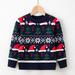 LYCAQL Baby Girl Clothes Toddler Boys Girls Christmas Cartoon Hat Prints Sweater Long Sleeve Warm Knitted Pullover Baby Girl (Navy 2-3 Years)