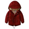 Black and Friday Deals 2023 Lindreshi Winter Coats for Toddler Girls and Boys Thickened Jackets For Toddlers Girls Boys Fleece Hoody Jackets Kids Zip up Outerwear Coat Toddler Kids Jacket Sweatshirt