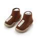 LYCAQL Baby Socks Warm Solid -Slip Boys Toddler Baby Kids Letter Girls Knitted Baby Care Baby Boy Shoe Socks (Brown 25)