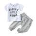 Toddler Boys Short Sleeve Letter Prints T Shirt Pullover Tops Pants Kids Outfits for Kids 10 12 Baby Gifts for Boys 6 Months Baby Rompers Boy Plain Baby Bodysuit Boy Winter