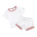 Boys Girls Short Sleeve Tops T Shirts and Shorts Sets Summer Baby 2Pcs Sets for Babies Pajamas Kids Size 8 Baby Boy Outfits 18 24 Months Fall Toddler Romper 2T Boy Baby Bodysuit Boy