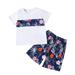 Toddler Boys Short Sleeve Floral Prints T Shirt Pullover Tops Shorts Kids Outfits Baby Outfits Boy Toddler Sweatshirt 2T Boys Baby Boy Rompers 3 6 Months Pack Baby Bodysuit 0 3 Months Girl