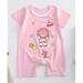 Ydojg Baby Girl Romper Children Boys Cartoon Romper Short Sleeve Cute Animals Jumpsuit Outfits Clothes