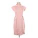 Karl Lagerfeld Casual Dress - Popover: Pink Solid Dresses - Women's Size X-Small