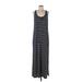 Merona Casual Dress - Maxi: Blue Stripes Dresses - Women's Size X-Large