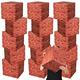 Mototo 16 Pieces 11.8 Inch Video Game Brick Boxes Red Brick Box Brick Party Favor Box Brick Boxes Cardboard for Brick Comic Theme Party Video Game Party Favor Christmas Decorations (16 PCS)