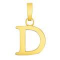 Solid 14k Yellow Gold Mini Uppercase Initial Block Letter Charm Pendant