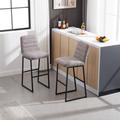 Orren Ellis Riya Short, Counter & Bar Stool Metal in Brown | 42.5 H x 16.2 W x 18.9 D in | Wayfair 5BA7556575A846CA8EE109DDB605111C