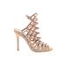 Steve Madden Heels: Gladiator Stiletto Boho Chic Tan Solid Shoes - Women's Size 7 - Open Toe